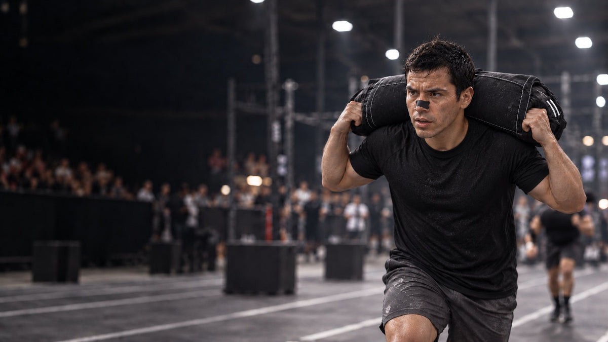 Atleta entrenando con tira nasal NAIRO Sport